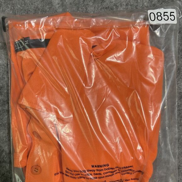 SIIMHWRSS Polo Shirt Men’s M Orange Blaze Colorblock Finger Performance - Picture 13 of 13